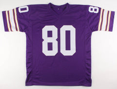 Cris Carter Signed Minnesota Vikings Jersey (JSA Holo) All He Does is Catch TD's