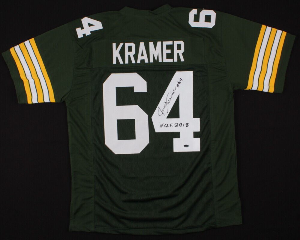 Jerry Kramer Signed Green Bay Packers Jersey Inscribed 'H.O.F. 2018' ( –