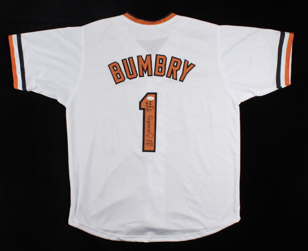 Al Bumbry Signed Baltimore Orioles Jersey (JSA COA)  Inscribed "ROY 1973"