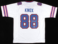 Dawson Knox Signed Bills White Jersey (JSA COA) Buffalo 2019 #3 Pick Tight End