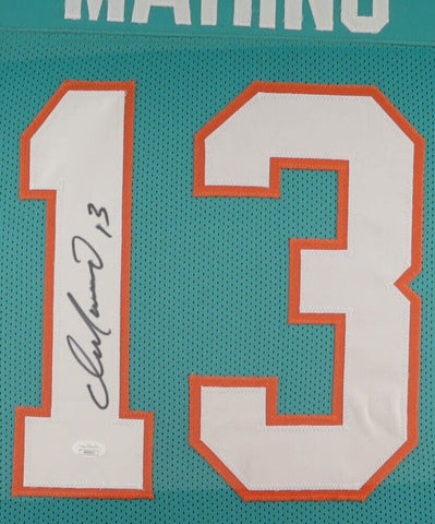 Dan Marino Signed Miami Dolphins 35"x43" Framed Jersey (JSA) 1984 NFL MVP / QB
