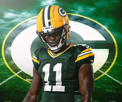 Jayden Reed Signed Green Bay Packers Logo Football (JSA COA) 2022 Rookie W.R