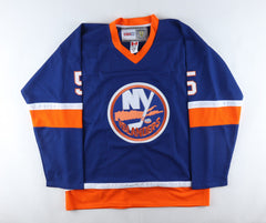 Denis Potvin Signed NY Islanders Jersey Inscribd "HOF 1991", "Cups 80-81-82-83"