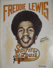 Freddie Lewis Signed ABA Spirits of St Louis Jersey (JSA COA) 3xABA Champ /Guard