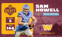 Sam Howell Signed Washington Commanders Jersey (Beckett) 2023 5th Round Pick/ QB