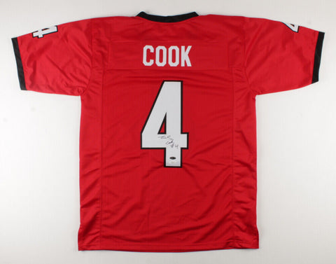 James Cook Signed Georgia Jersey (JSA COA & Cook Hologram)  2021 BullDogs R.B.