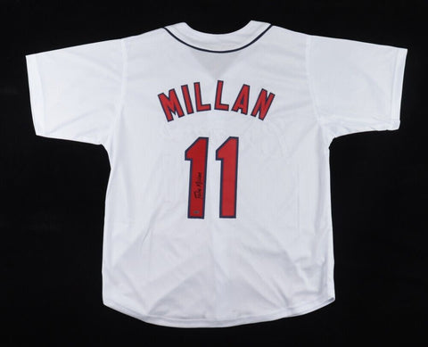 Felix Millan Signed Atlanta Braves Jersey (OKAuthentics) 3xAll Star 2nd Baseman