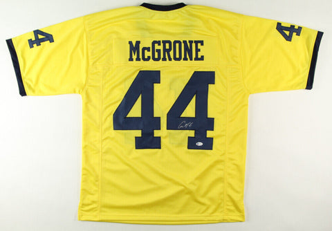 Cameron McGrone Signed Michigan Wolverines Jersey (Beckett COA) Patriots LB