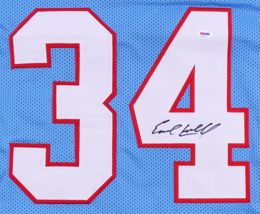 Earl Campbell Signed Oilers Career Highlight Stat Jersey (JSA COA