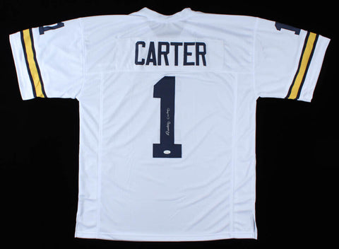 Anthony Carter Signed Michigan Wolverines Jersey (JSA COA) Vikings Wide Receiver