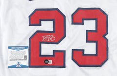 Dave Justice Signed Atlanta Braves Jersey (Beckett COA) 2xWorld Series Champion