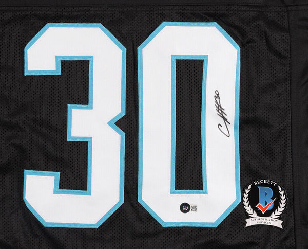 CHUBA HUBBARD SIGNED CAROLINA PANTHERS ON FIELD STYLE JERSEY BECKETT outlet BAS