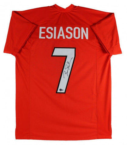Boomer Esiason Signed Cincinnati Bengals Orange Jersey (Beckett) 4xPro Bowl Q.B.