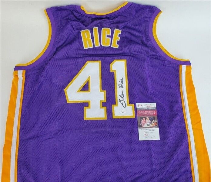 Glen Rice Signed Los Angeles Lakers Purple Home Jersey (JSA COA) 3xNBA All Star