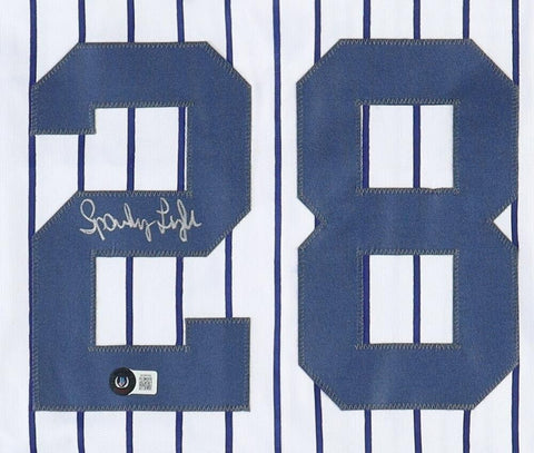Sparky Lyle Signed Yankees Pinstriped Jersey (Beckett) AL Cy Young Award (1977)