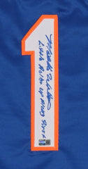 Mookie Wilson "Little Roller Up Along First" Signed New York Mets Jersey Steiner