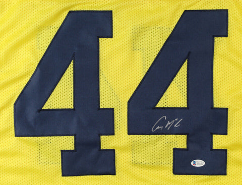 Cameron McGrone Signed Michigan Wolverines Jersey (Beckett COA) Patriots LB