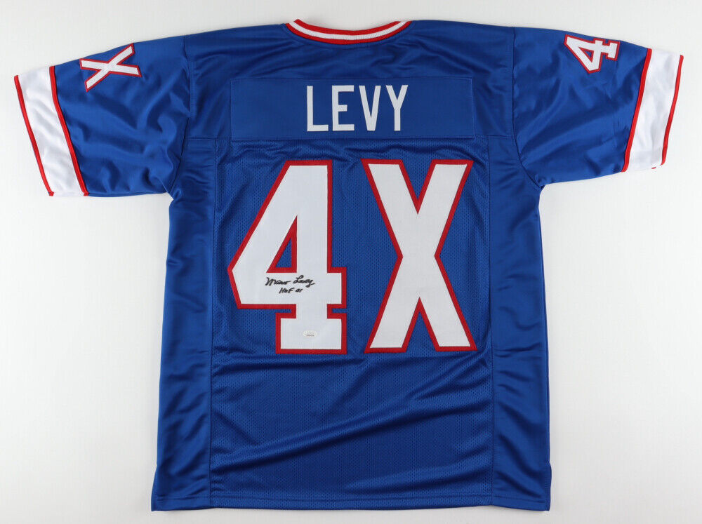 Marv Levy Signed Jersey Inscribed HOF '01 (JSA COA) 4xBuffalo Bills –