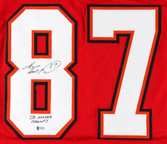 Friendly Confines Keenan McCardell Signed Buccaneers Jersey Inscrd. SB XXXVII Champs (Beckett COA)