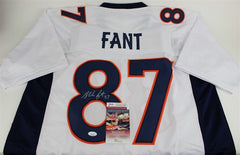 Noah Fant Signed Denver Broncos Home Jersey (JSA COA) 2019 1st Rd Draft Pick TE