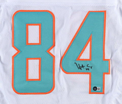 Hunter Long Signed Miami Dolphins Jersey (Beckett Holo) 2021 3rd Round Pick T.E.