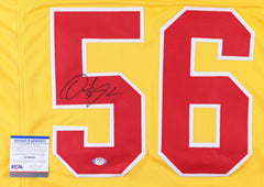 Derrick Johnson Signed Kansas City Chiefs Throwback Jersey (PSA COA) 4x Pro Bowl