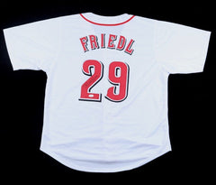T J Friedl Signed Cincinnati Reds White Home Jersey (JSA) Reds Rookie Outfielder
