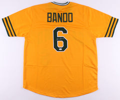 Sal Bando Signed Oakland Athletics Yellow Jersey (JSA COA) 3×World Series Champ