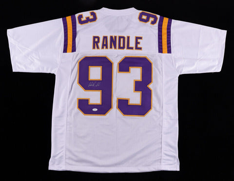 John Randle Signed Minnesota Vikings Jersey (JSA Holo) 7xPro Bowl Defensive Tckl