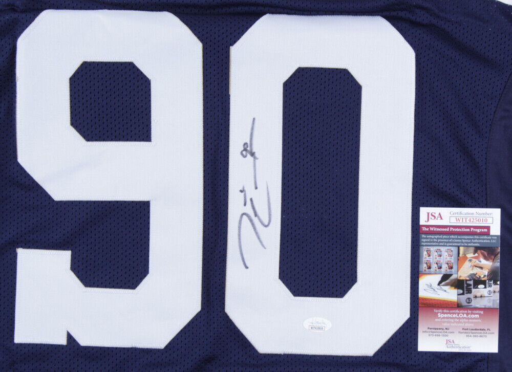 Demarcus Lawrence Autographed Dallas Cowboys Custom Blue Football Jersey -  JSA