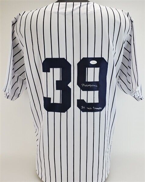 Roberto Kelly "3x WS Champs" Signed New York Yankees Jersey (JSA COA) Outfielder