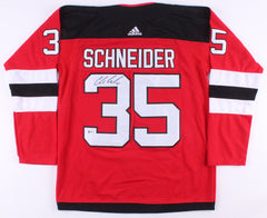 Cory Schneider Signed Devils Custom Jersey (Beckett)  New Jersey Goal Tender