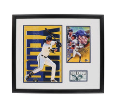Christian Yelich Signed Milwaukee Brewer Framed Photo Display / Beckett 2018 MVP