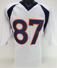 Ed McCaffrey "2x SB Champs" Signed Denver Broncos White Road Jersey (JSA COA) WR