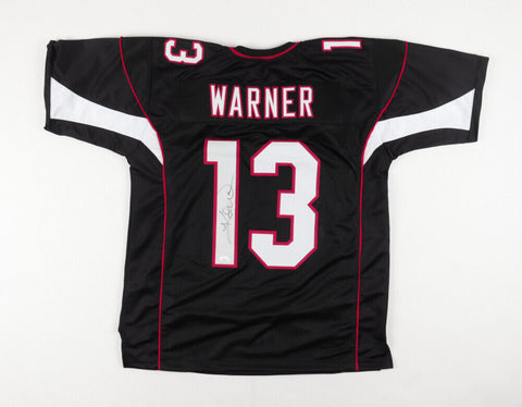 Kurt Warner Signed Arizona Cardinals Black Jersey (JSA COA) Super Bowl XLIII QB