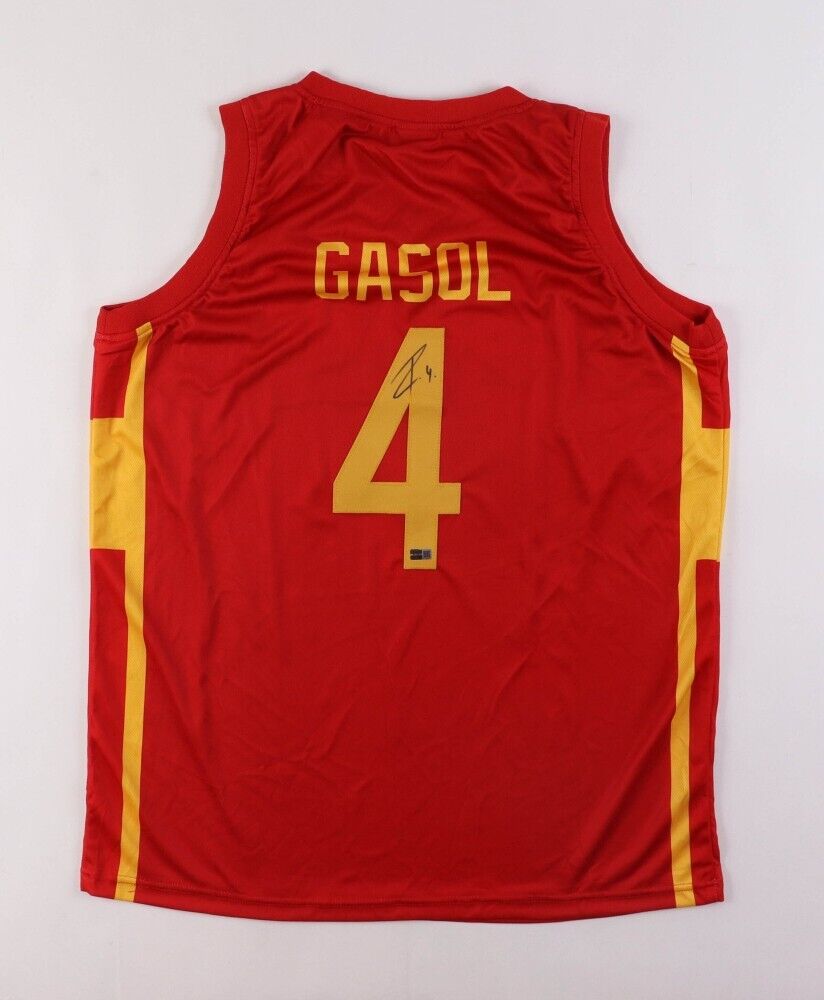 Pau Gasol Signed Team Spain Jersey (Steiner) 2xNBA Champion Lakers