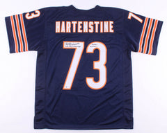 Mike Hartenstine Signed Jersey Chicago Bears S.B. XX Champs & Bear Down/ Beckett
