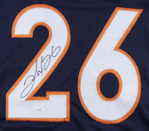 Clinton Portis Signed Denver Broncos Blue Jersey (JSA COA) 2×Pro Bowl R.B.