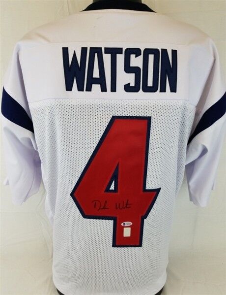 Deshaun Watson Signed Houston Texans Jersey (Beckett COA) Former Clemson Q.B.