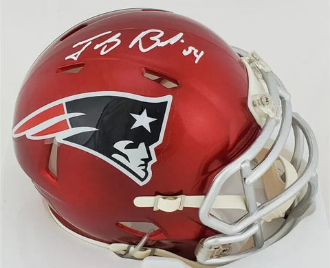 Tedy Bruschi Signed New England Patriots Flash Alternative Mini Helmet (Beckett)