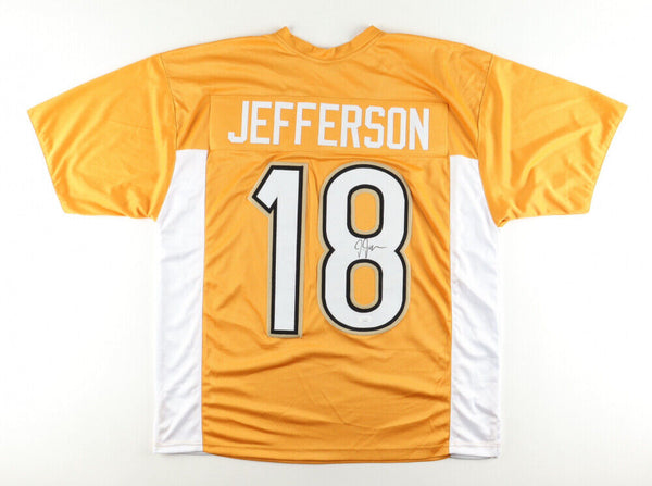 Autographed authentic Justin Jefferson jersey COA outlets JSA