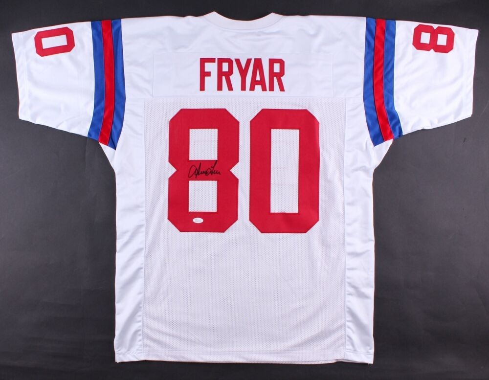 Irving Fryar Signed Patriots Jersey (JSA Hologram) Super Bowl XX Wide Receiver
