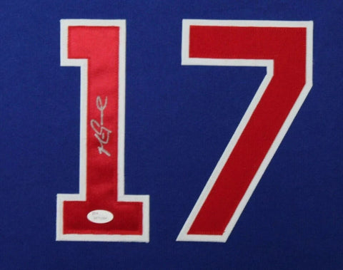 Mark Grace Signed Cub 35x43 Framed Jersey (JSA COA) Chicago All Star 1st Baseman