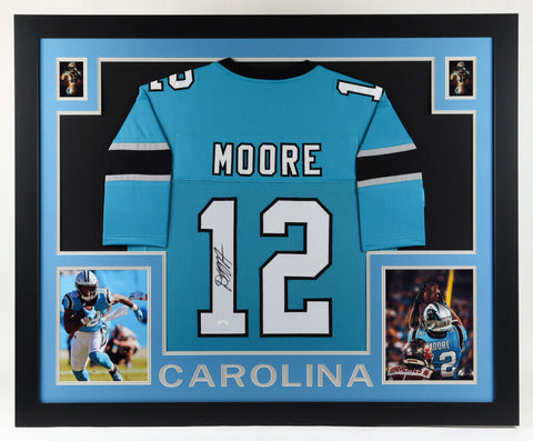 D.J. Moore Signed Carolina Panthers 35" x 43" Framed Jersey (JSA Hologram) W,R.