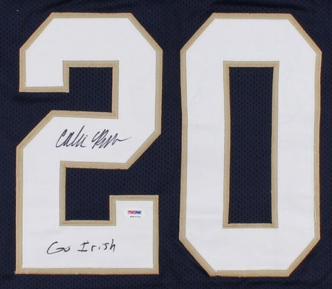 C.J. Prosise Signed Notre Dame Fighting Irish Jersey Inscribed "Go Irish" (PSA)