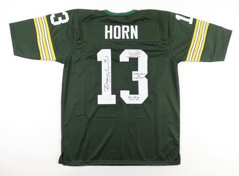 Don Horn Signed Green Bay Packers Jersey Career Stats & Hand-Drawn Sketch (JSA)