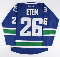 Emerson Etem Signed Vancouver Canucks Jersey (Beckett COA) All Star Right Wing