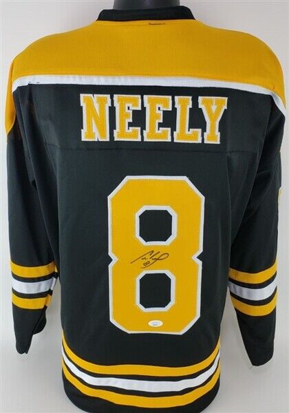 Autographed/Signed Cam Neely Vancouver Black Hockey Jersey JSA COA