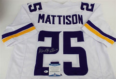 Alexander Mattison Signed Minnesota Vikings Jersey (Beckett COA) 2019 3rd Rnd Pk