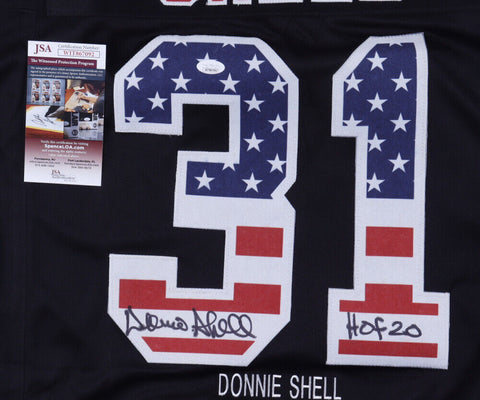 Donnie Shell Signed Pittsburgh Steelers Stat Jersey Inscribed "HOF 20" (JSA COA)